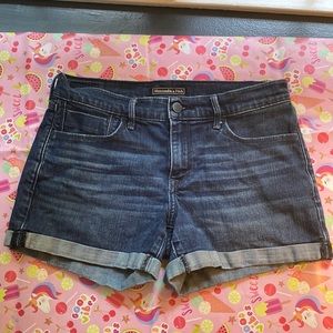 Blue denim shorts